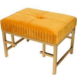 Bench Madalena M, gold color, 48x48x34cm