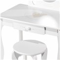 Bērnu kosmētikas galdiņš ar soliņu, 50.5x50.5x92cm, D28x32cm