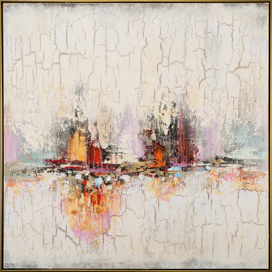 Painting Reflecting Skyline, 102.5x102.5cm