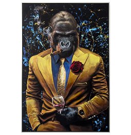 Digital print Gorilla Gentleman, glass, 82,5x122,5 cm