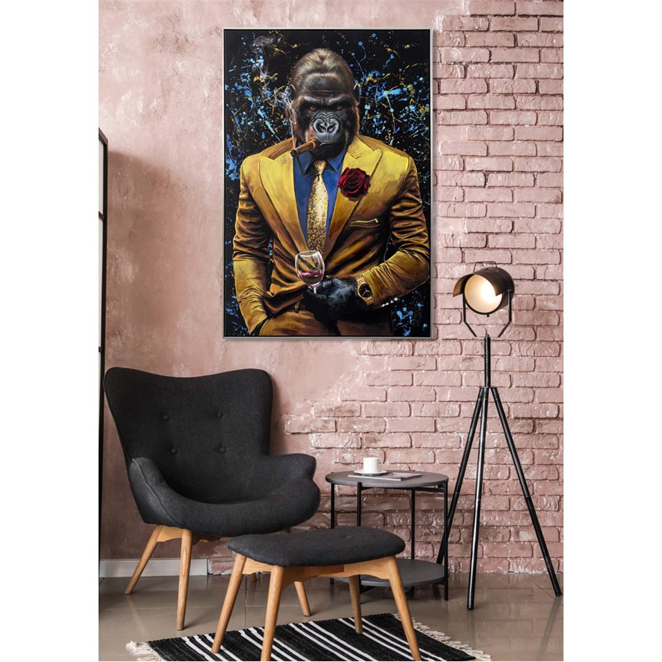 Digital print Gorilla Gentleman, glass, 82,5x122,5 cm