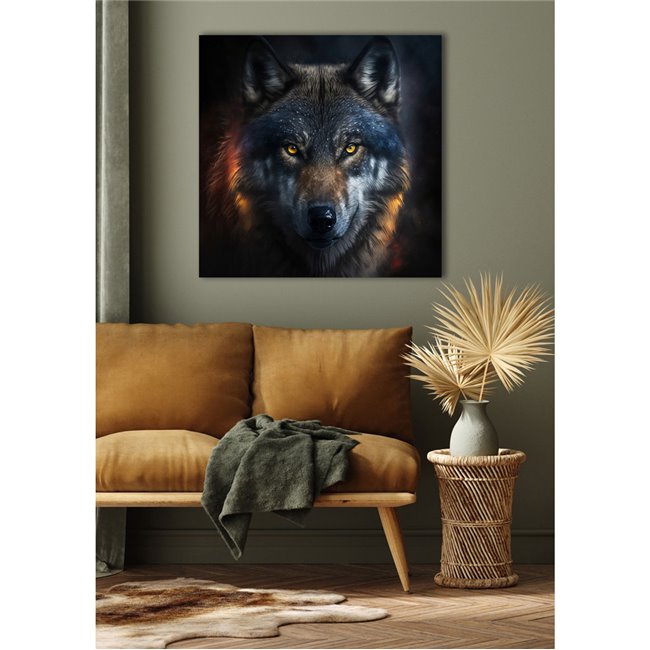 Stikla bilde Mysterious Wolf, 95x95cm