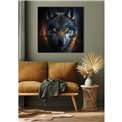 Stikla bilde Mysterious Wolf, 95x95cm