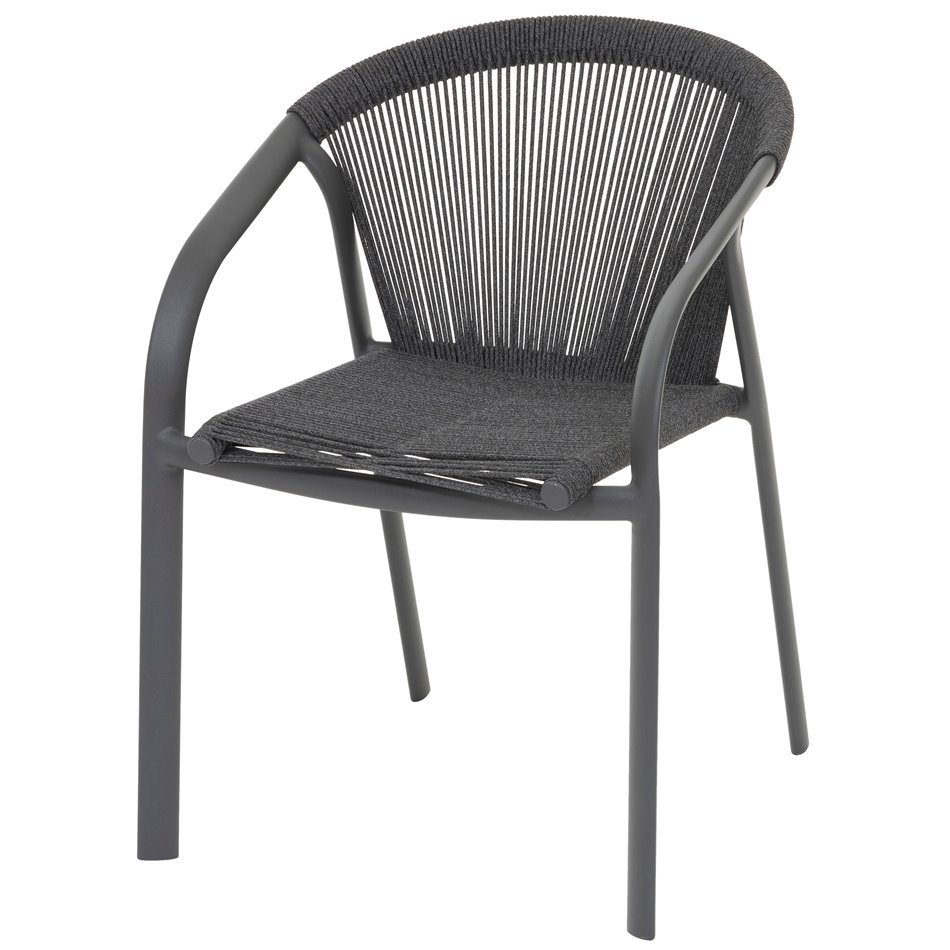 Dārza krēsls Lariu, antracīta, 80x61.5x56.6cm