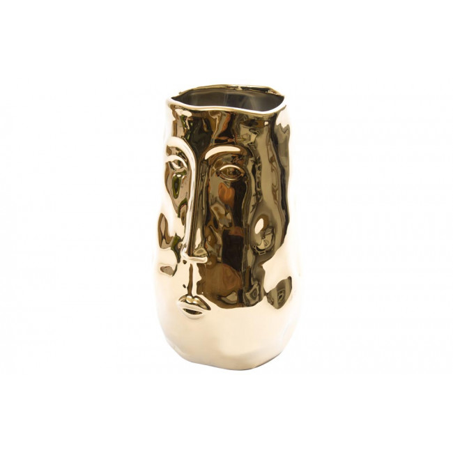 Vase Face, gold colour, H24.5cm, D11cm
