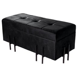 Bench Fabro S, black, 35x73x33cm