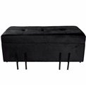 Bench Fabro S, black, 35x73x33cm