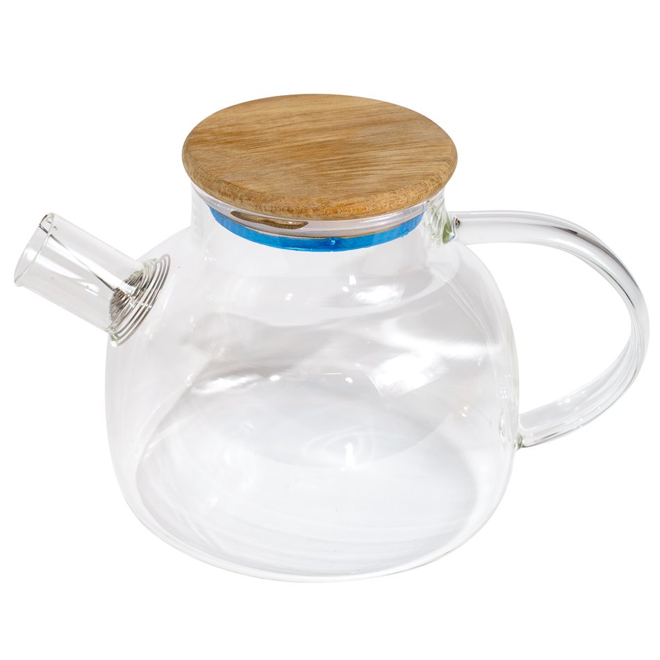 Tea pot Acacia, glass, 900ml, H13x20x13cm