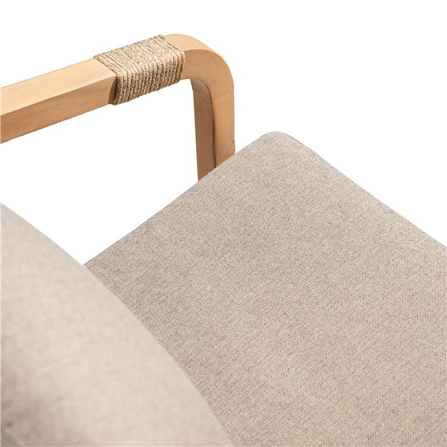 Armchair Lapapouasie, taupe, acacia, 75x66x58cm