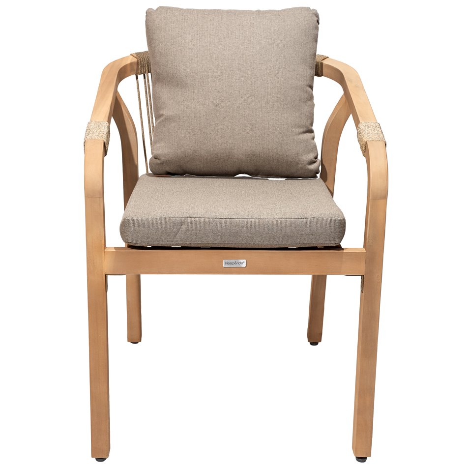 Armchair Lapapouasie, taupe, acacia, 75x66x58cm