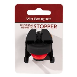 Vacuum stopper for bottles, universal, black H4,5, D4 cm