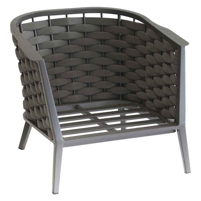 Furniture set Laembruns, 5-seater, praline color, aluminum/polyester, H198x78,5x87cm