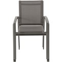 Krēsls Laaxiome, pralinē krāsa, alumīnijs/tekstilīns, H89x60x57cm
