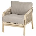 Armchair Lapapua, beige color, acacia, H79.5x68.5x69cm