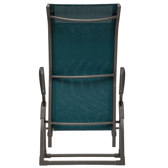 Sun lounger Ladecima, folding, teal color, H90x64x142cm
