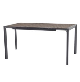 Hight table Laevasion, 8-seater, extendable, gray/graphite color, aluminium, H105x100x154-214cm