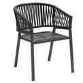 Garden chair Laoriengo, anthracite color, aluminum/polyester, H75.5x62x56cm