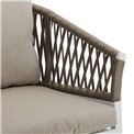 Garden chair Laoriengo, taupe color, aluminum/polyester, H75.5x62x56cm