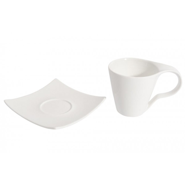 Porcelain cup with saucer, 300 ml, H-9.5cm, D-9cm, 14x14cm