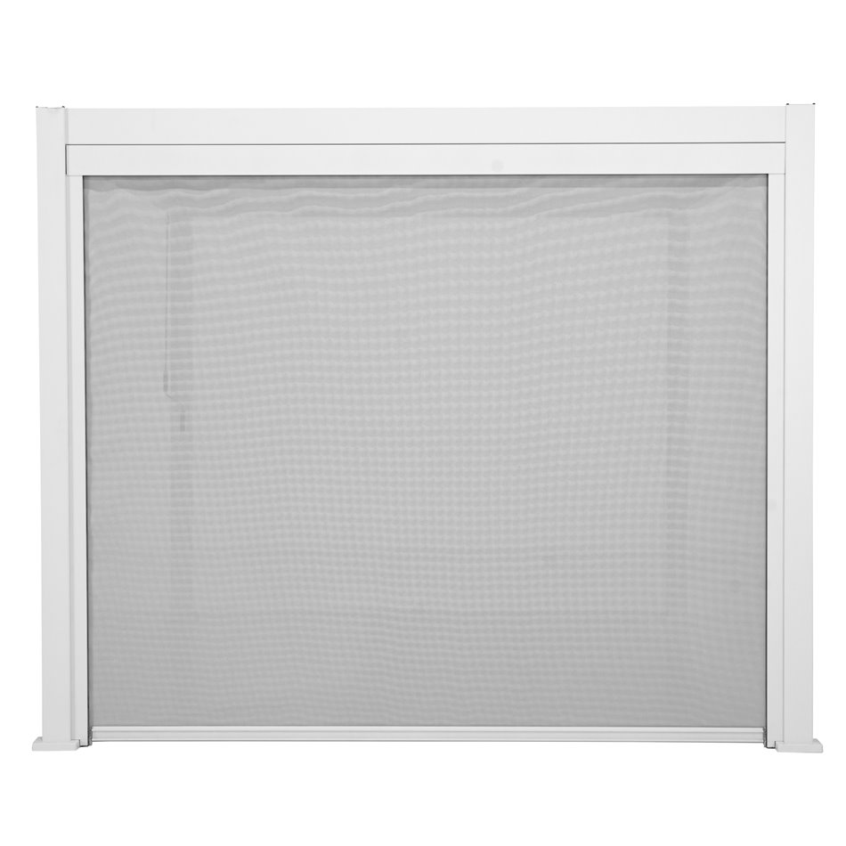 3m screen texaline blind for pergola Laevora, grey/white color, 3.6x3.6m 