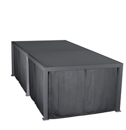 Комплект москитной сетки, штор и карниза для перголы Laevora, 6x3.6м , цвет серого шифера