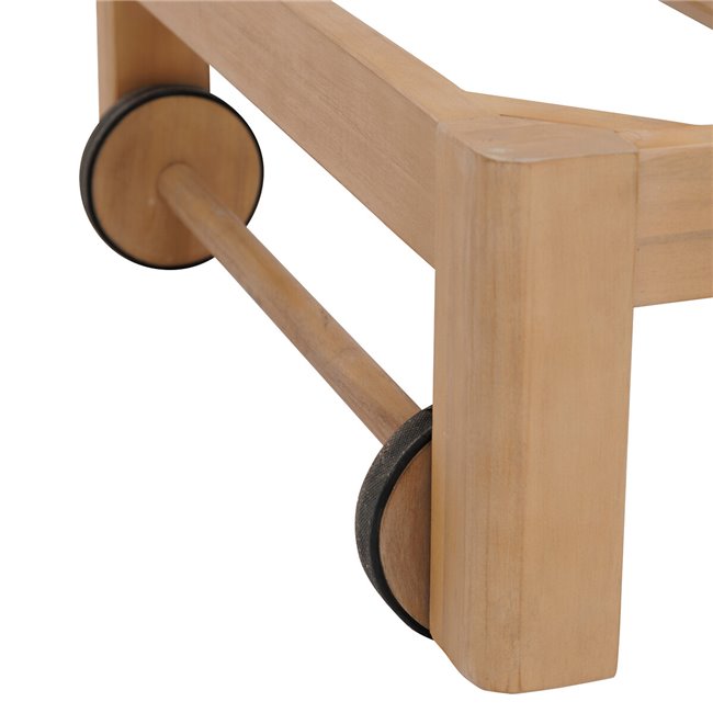 Шезлонг Lapapua, бежевого цвета, акация, H87x73.5x178см