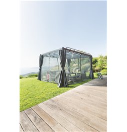 Садовый навес/пергола Labelize 3.8x3м, графитовый/серый цвет, алюминий/поликарбонат, H226x300x380см