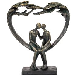 Deco figurine  Heart Kiss under Tree, 30x26.5x8.5cm
