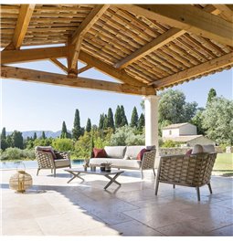 Комплект садовой мебели Laeмbruns, цвет пралине, алюминий/полиэстер, H198x78,5x87см