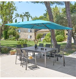 Садовый зонт от солнца Laмelhia 3x4м, бирюзовый цвет, H272x300x400​​см