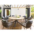 Garden chair Laoriengo, anthracite color, aluminum/polyester, H75.5x62x56cm