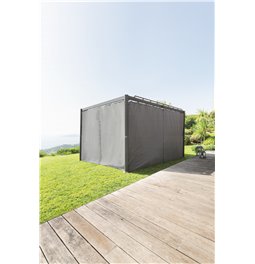 Шторы для перголы Labelize 3.8x3м, серого цвета, полиэстер