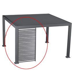 1.2м Боковая стеновая панель для перголы Laevora 3.6x3.6m и 6x3.6m, графитовый/серый, алюминий