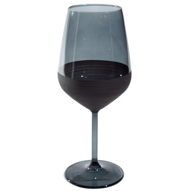 Wine glass Moluna, black, H22 D9.5cm, 500ml