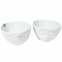 Bowl set Kiss and Grinning, white, 200ml D11,5 H7,5cm