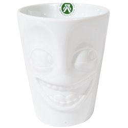 Mug with handle Joking, white, 350 ml D9cm H19cm