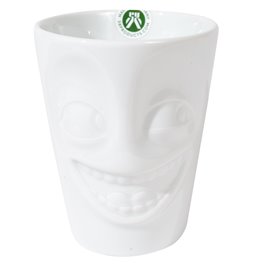 Mug with handle Joking, white, 350 ml D9cm H19cm