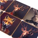Подставки под кружки x6 Forest Animal Head, 10x10cm