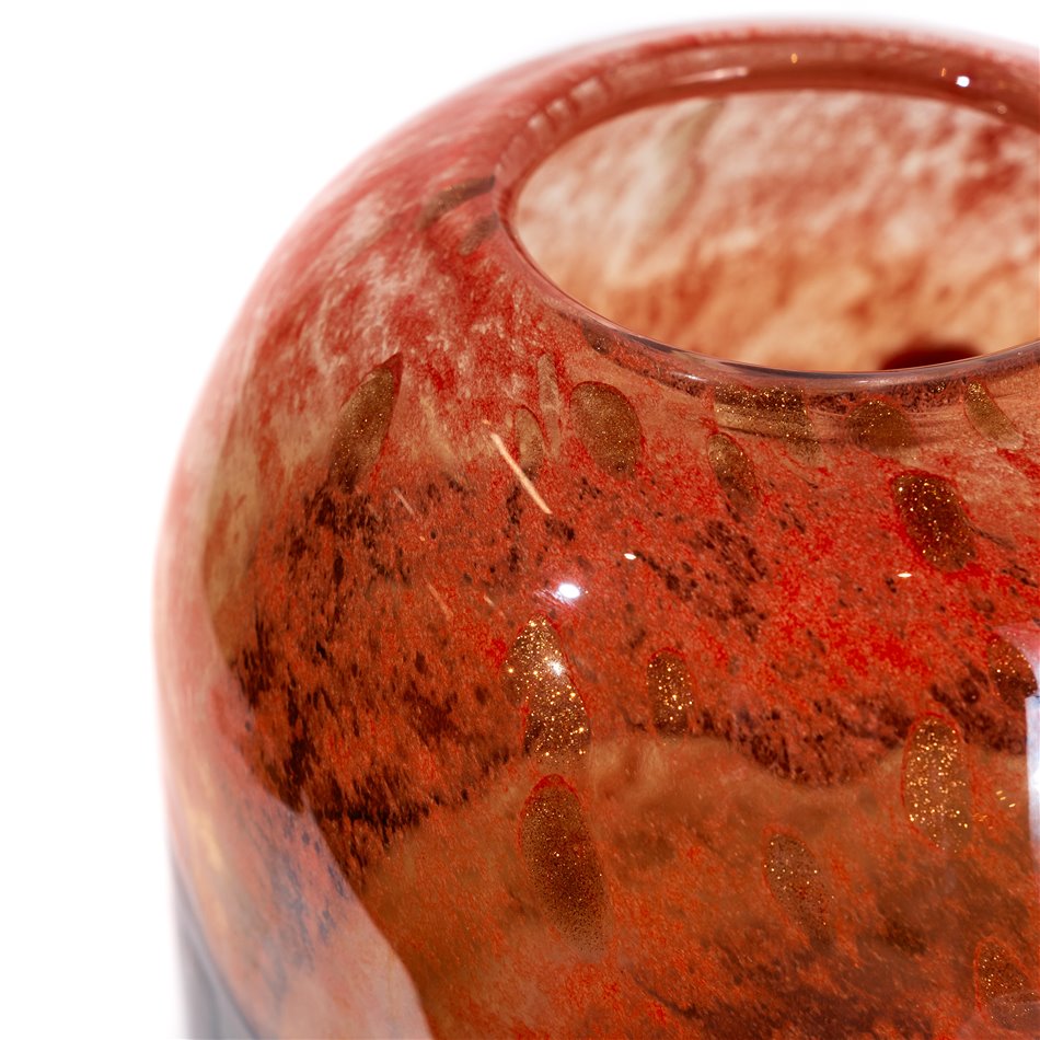 Ваза Apart, cтекло, оранжевого/розового цвета, H27 D20cm
