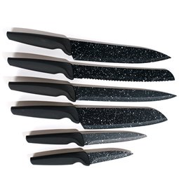 Knives set 6 Caractere, black, 34x10.1x12.5cm
