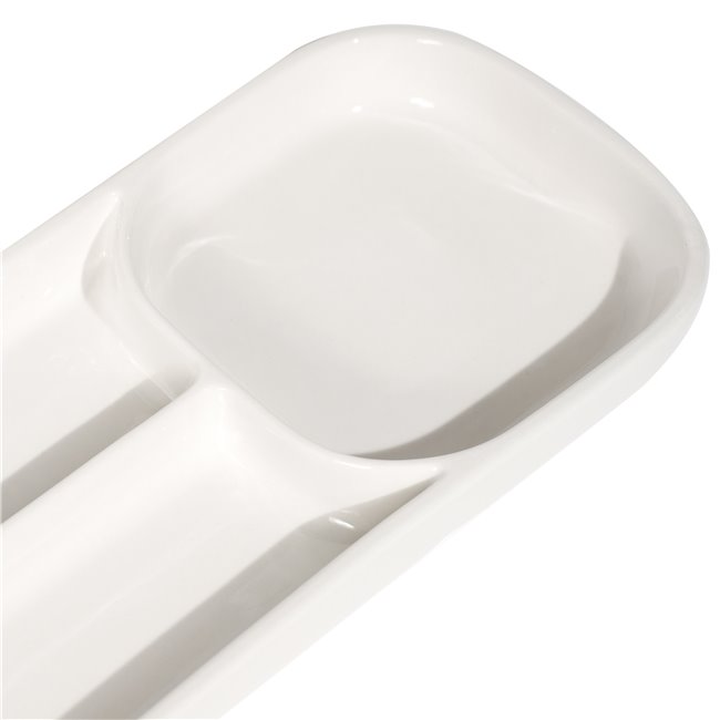 Uzkodu trauks Nora, balts, 2.8x28x12cm