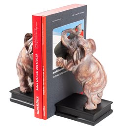 Bookend Dancing Elephants set., 29x28x11cm