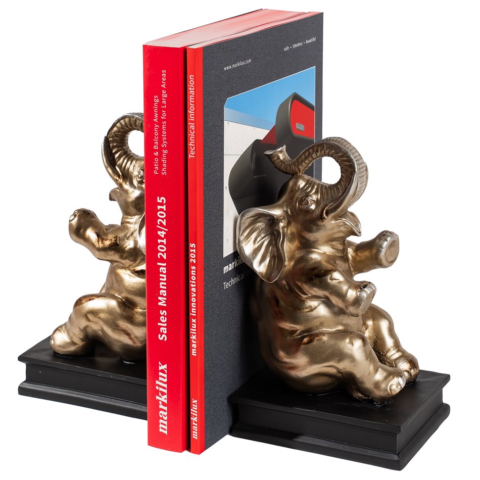 Bookend Elephant, set, 28x23x8cm