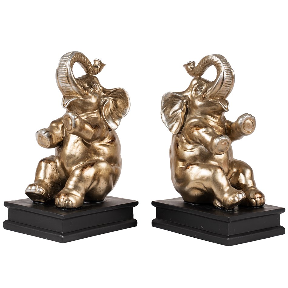 Bookend Elephant, set, 28x23x8cm