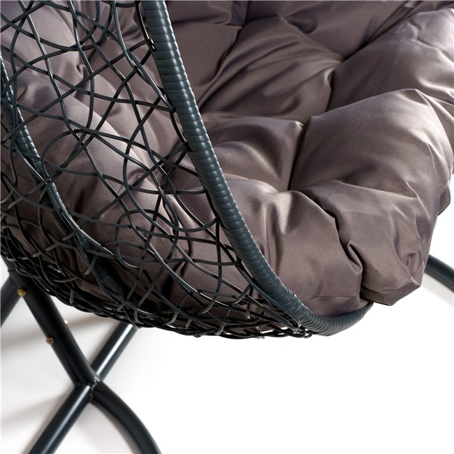 Двухместное подвесное кресло Couple, серый, H200x132x76.5см