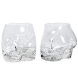Drinking glass Bottoms Up, set 2psc, 7x5x9cm, 250ml