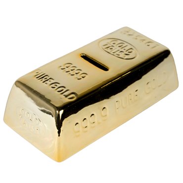 Krājkase Gold Bar, zelta, keramika, 16.5x8.5x5cm