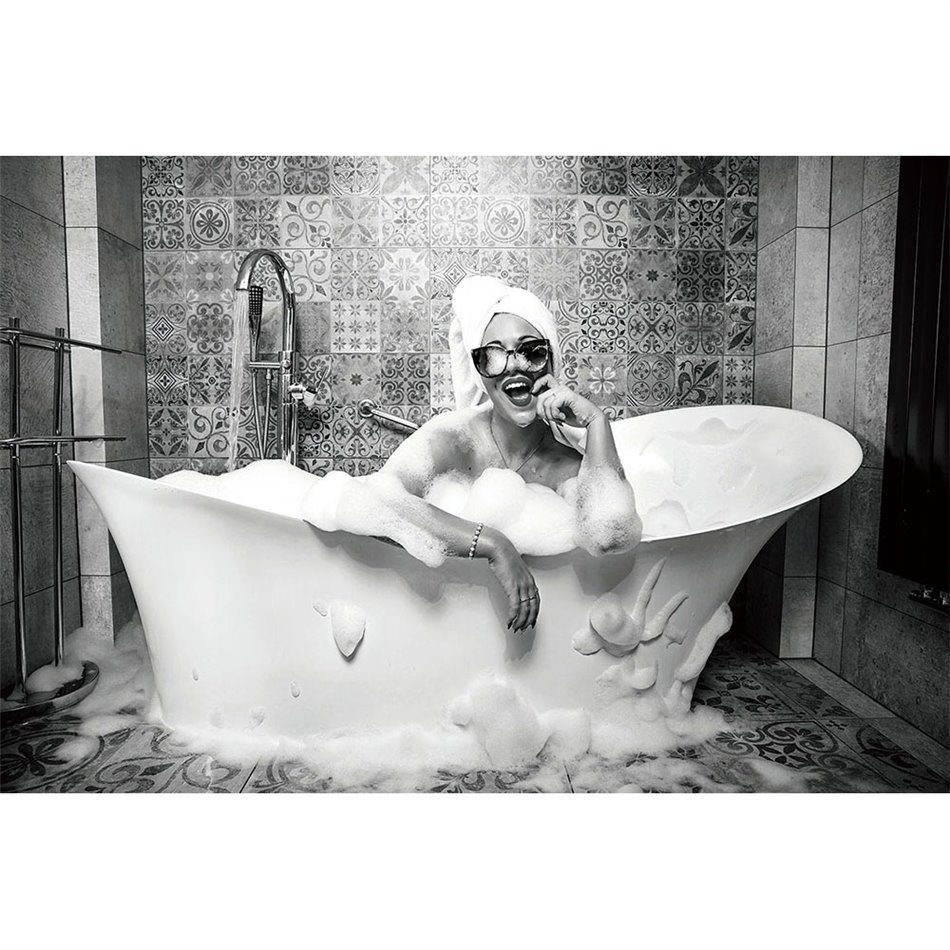 Digitalprint Enjoy your bath, glass, 60x90cm