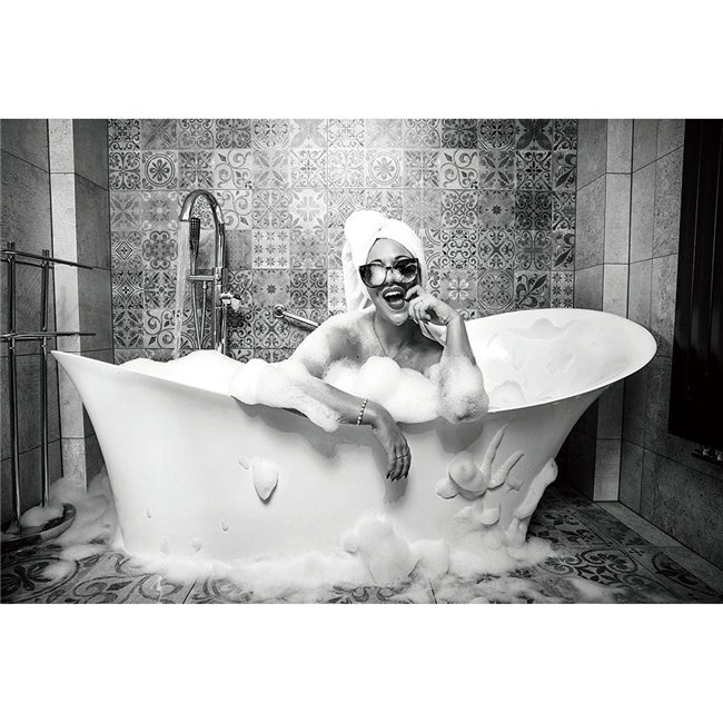Digitalprint Enjoy your bath, glass, 60x90cm