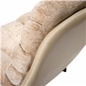 Armchair Vincento with footstool, pink-beige, 92.5x78.5xH100cm, seat H 47cm